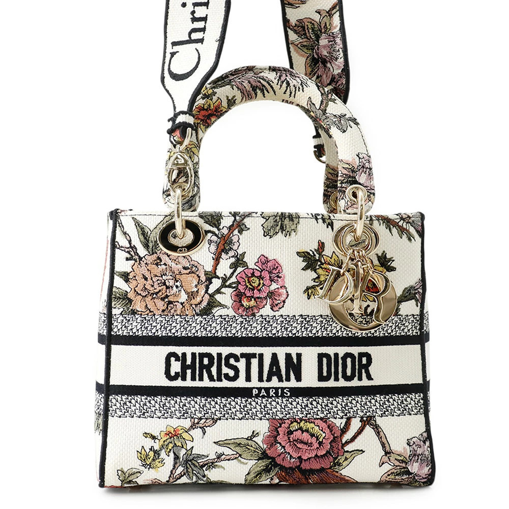 Christian Dior Handbag Lady Lite white bag